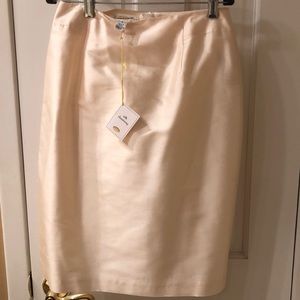 Mid length silk skirt